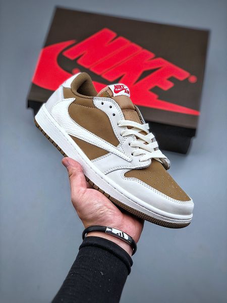 Travis Scott x Fragment x Air Jordan 1 Low 2022新款 喬丹1代聯名款倒鈎男女款籃球鞋 有46碼