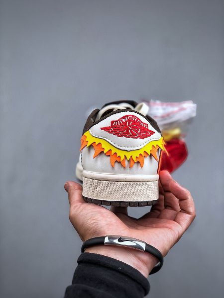 travis scott x air jordan 1 聯名倒鈎 全新男女款低幫文化籃球鞋