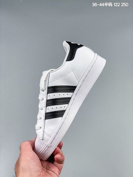 Adidas Originals Superstar 2021新款 男女款貝殼頭經典百搭休閑運動板鞋 帶半碼