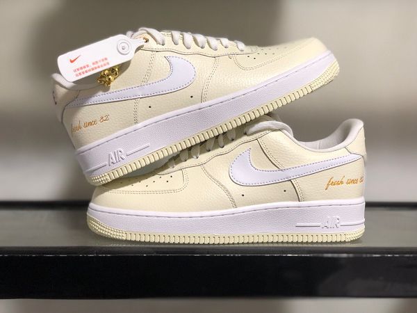 Nike Air Force 1 07 LOW PRM EMBPopcorn 2021新款 米白爆米花男女款板鞋