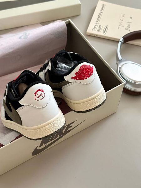 Air Jordan 1系列 2023全新男女款倒鈎黑綠橄欖運動休閒鞋
