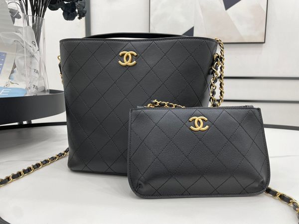 chanel包包 香奈兒2022新款手提包 DSAS3452水桶包單肩斜挎包
