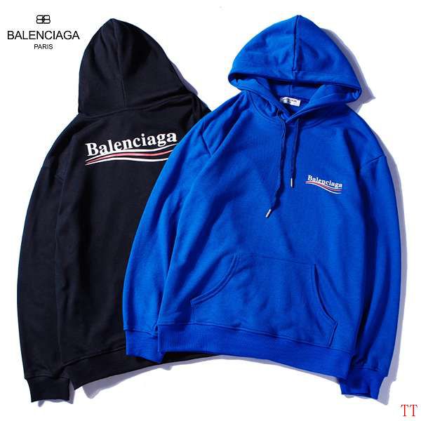 balenciga巴黎世家 2018新款 经典字母印花男生连帽长袖卫衣 jm