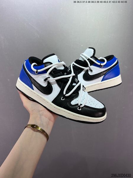 Air Jordan 1 Low 2022新款 喬丹1代男女款解構綁帶內置氣墊籃球鞋