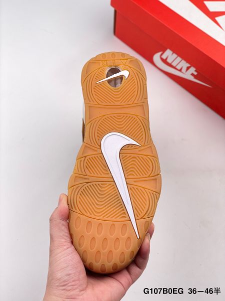 Nike AIR MORE UPTEMPO 2022新款 皮蓬大字母氣墊復古男女款運動鞋