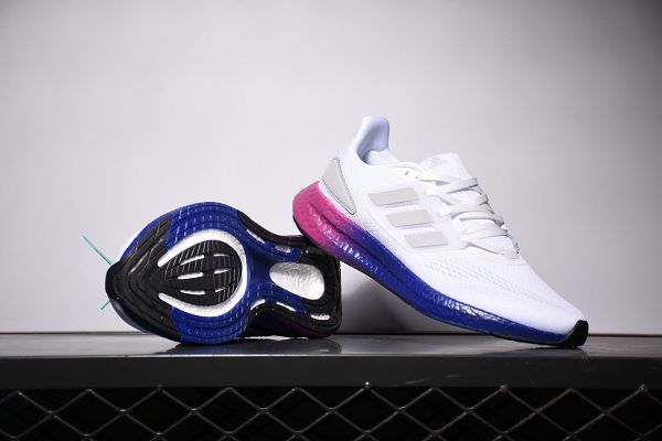 adidas Pure Boost 22 2023新款 紅藍漸變男款低幫跑步鞋