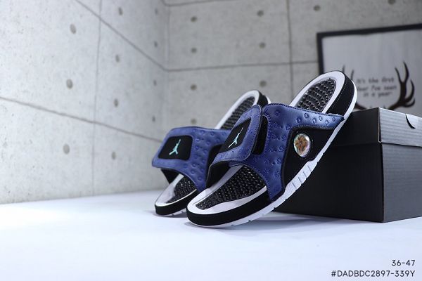 Nike Air Jordan Hydro XIII 2020新款 喬丹13代貓眼魔術貼情侶款沙灘拖鞋