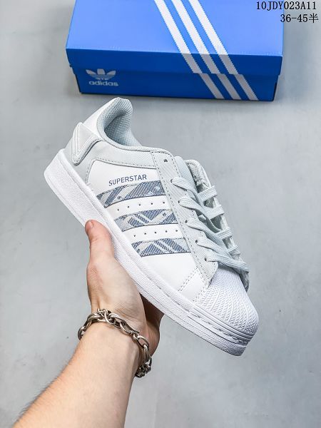 Adidas三葉草 Originals Superstar Pride RM貝殼頭插卡系列 白色男女款低幫經典百搭休閒運動板鞋