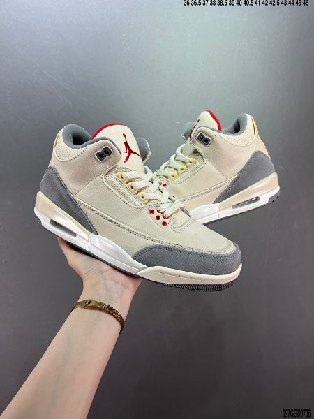 Air Jordan 3 JTH Justin Timberlake & Tinker Hatfheld 2022新款 白手稿聯名男女款籃球鞋