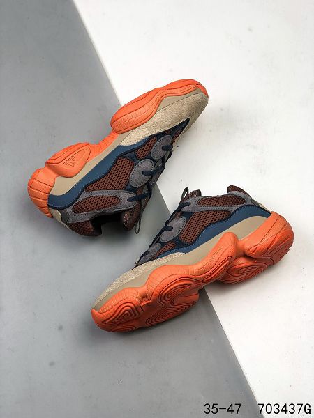 Adidas Yeezy Boost 500 Desert Rat 2021新款 椰子情侶款慢跑鞋 帶半碼