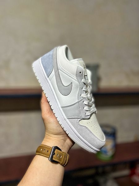 Air Jordan 1 Low Paris 低幫白灰色 小巴黎情侶運動鞋