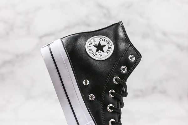 Converse Chuck Taylor All Star 2020新款 增高厚底皮面女子板鞋