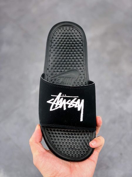 Nike Benassi x Stussy聯名 2020新款 夏季情侶款沙灘拖鞋
