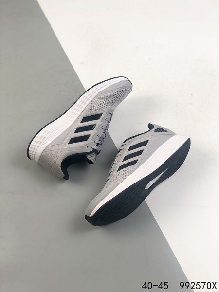 Adidas 2021新款 男款賈卡輕便耐磨舒適緩震跑步鞋