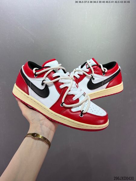 Air Jordan 1 Low 2022新款 喬丹1代男女款解構綁帶內置氣墊籃球鞋