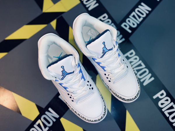 Nike Air Jordan 3 Tinker 2021新款 喬丹3代荔枝紋復古情侶款籃球鞋 帶半碼