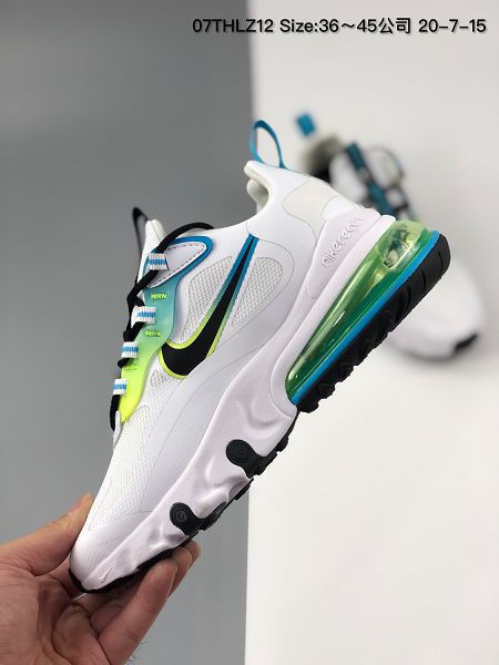 Nike Max 270 React 2020新款 混合科技半掌氣墊情侶款慢跑鞋 huali