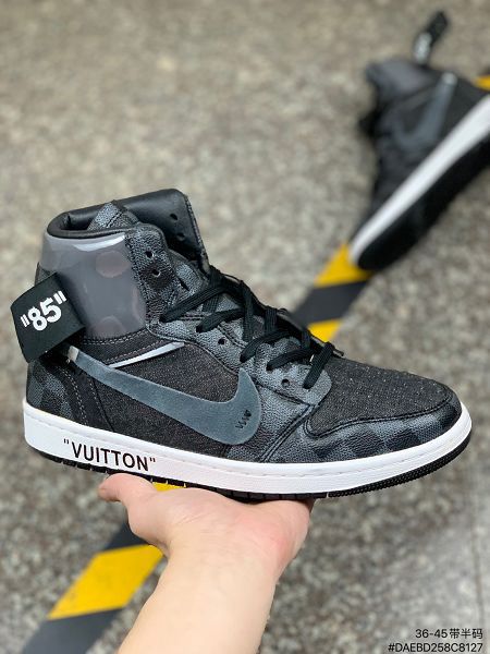 Louis Vuitton x OFF WHITE x Air Jordan 1 2021新款 三方聯名男女款運動籃球鞋