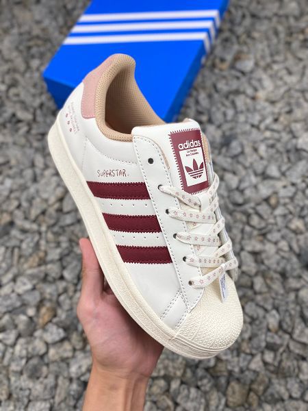 Adidas originals Superstar 系列 2023全新白粉紅色男女款復古休閒鞋