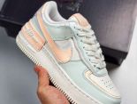 Nike Air Force 1 Shadow 2021新款 淡藍粉女生休閒板鞋 帶半碼