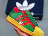 adidas貝殼頭 斯圖西聯名-綠金紅色 2025新款男女生低幫休閒板鞋